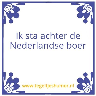 Tegeltje: #teamboeren