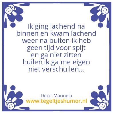 Tegeltje: ….