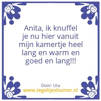 Tegeltje: Anita