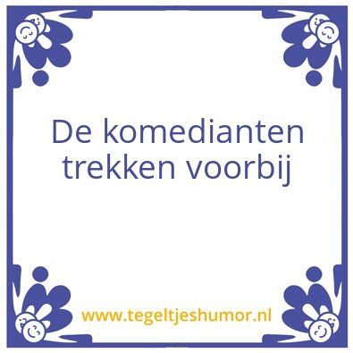 Tegeltje: Geen