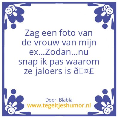 Tegeltje: Blabla