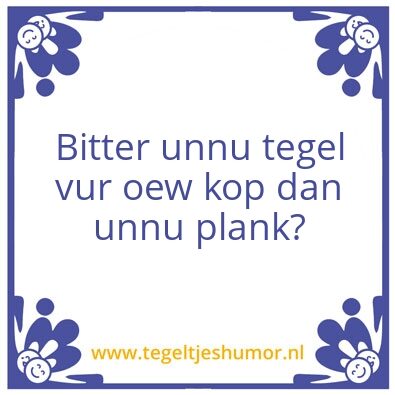 Tegeltje: plank