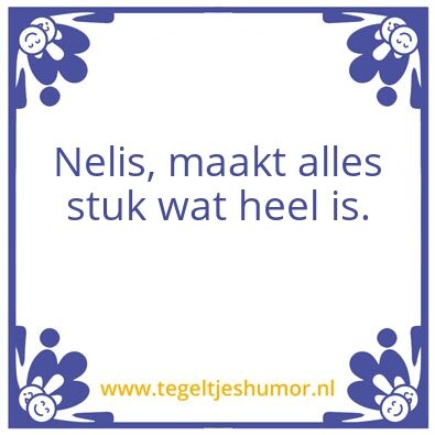 Tegeltje: Nelis