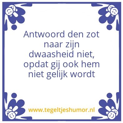 Tegeltje: zot