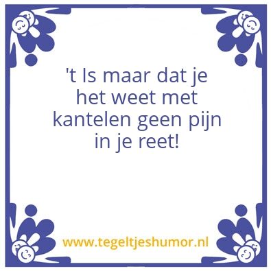 Tegeltje: Kantelen