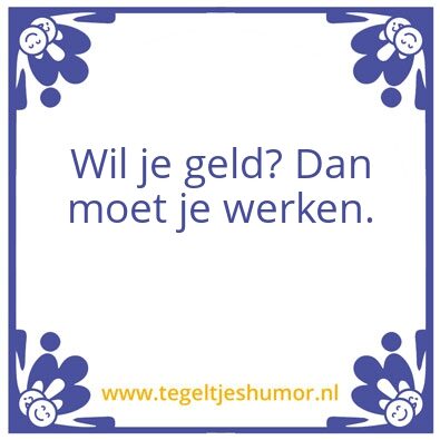 Tegeltje: Geld