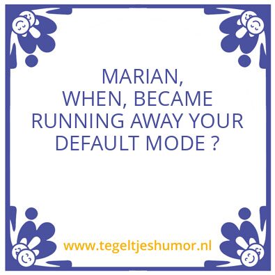 Tegeltje: Marian, ik vind je leuk,