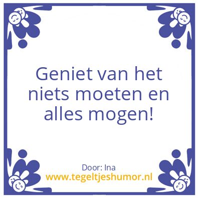 Tegeltje: Pensioen