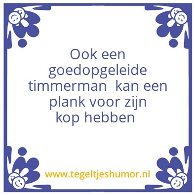 Tegeltje: Plank