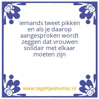 Tegeltje: Feminisme is…