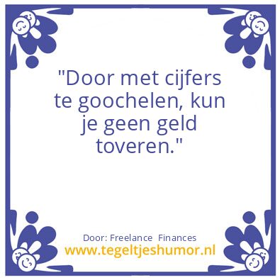 Tegeltje: Stelregel voor de ZZP’er
