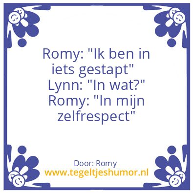 Tegeltje: Zelfrespect