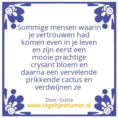 Tegeltje: Mensenkennis