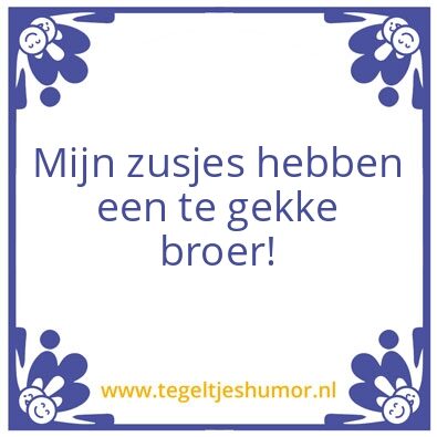 Tegeltje: Feiten!