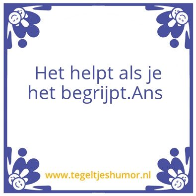 Tegeltje: Ans