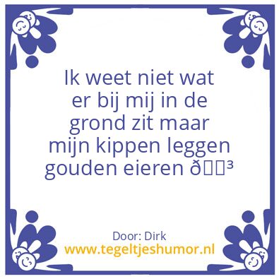 Tegeltje: Het gouden ei