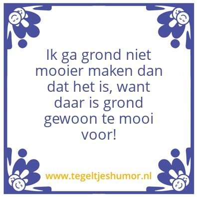 Tegeltje: Grond