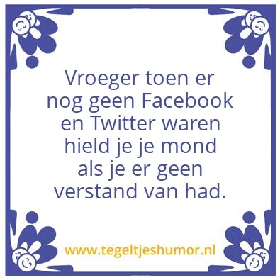 Tegeltje: Vroeger