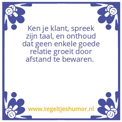 Tegeltje: Key Accountmanagement