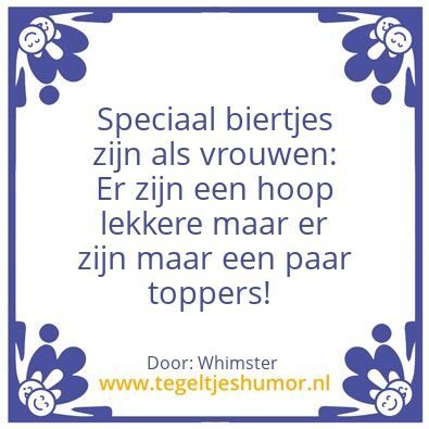 Tegeltje: Speciaal Bier!