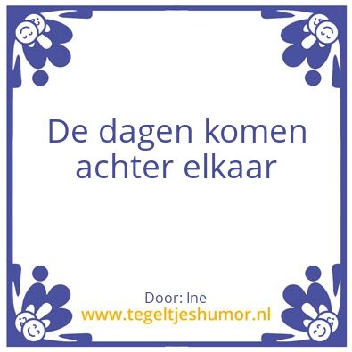 Tegeltje: Ine