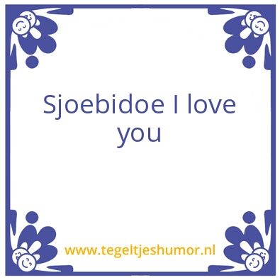 Tegeltje: sjoebidoe