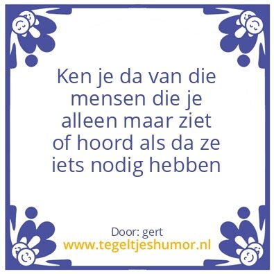 Tegeltje: ken je da