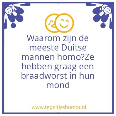 Tegeltje: Grap