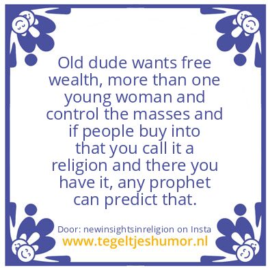 Tegeltje: Opression Called Religion.