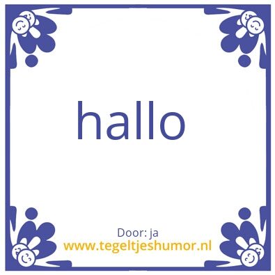Tegeltje: arnols