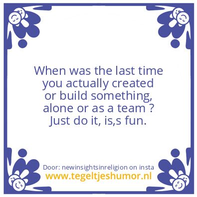 Tegeltje: Now you know