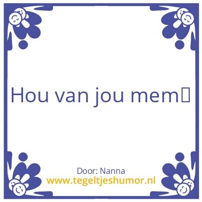 Tegeltje: Nanna