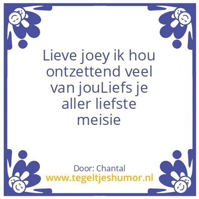 Tegeltje: Me liefie