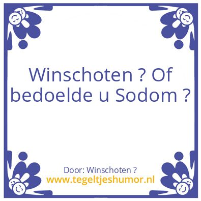 Tegeltje: Winschoten ?