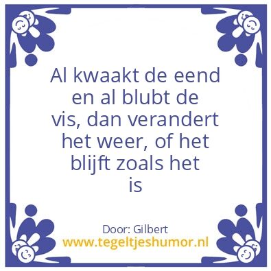 Tegeltje: Het weer