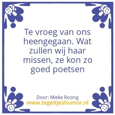 Tegeltje: De huisvrouw