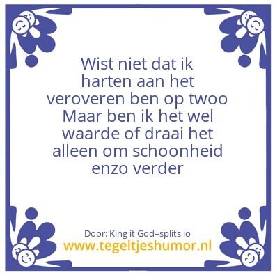 Tegeltje: Liefde maak blind?
