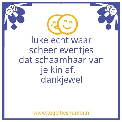 Tegeltje: schaamhaar
