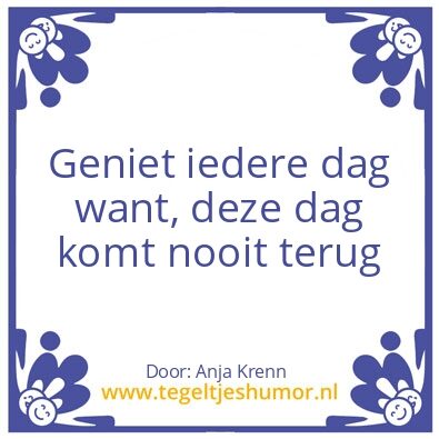 Tegeltje: Dag