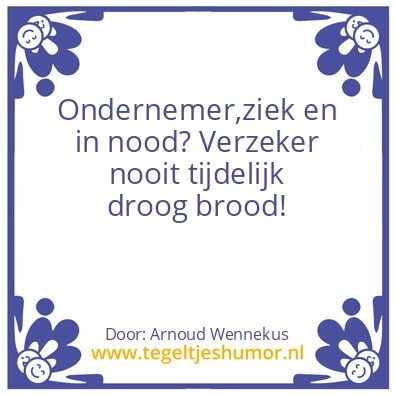 Tegeltje: AOV  ZZP