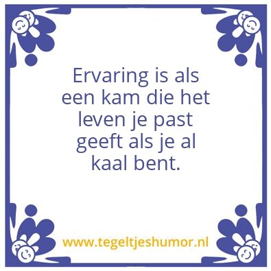 Tegeltje: Kaal