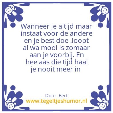 Tegeltje: De tijd