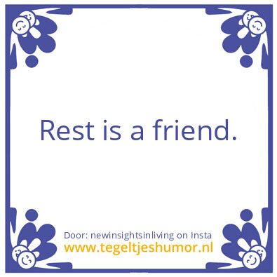 Tegeltje: Discipline is a Friend.