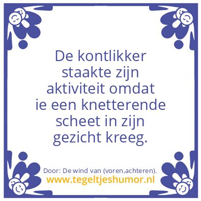 Tegeltje: De kontlikker..