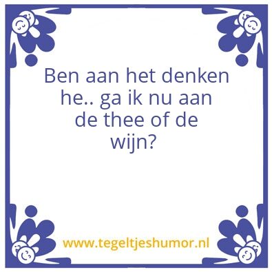 Tegeltje: Thee