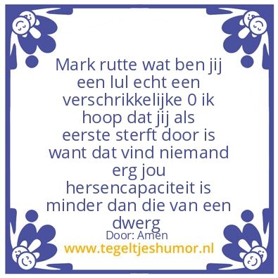 Tegeltje: Jan lul