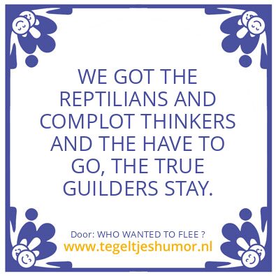 Tegeltje: WHO WANTED TO FLEE ?