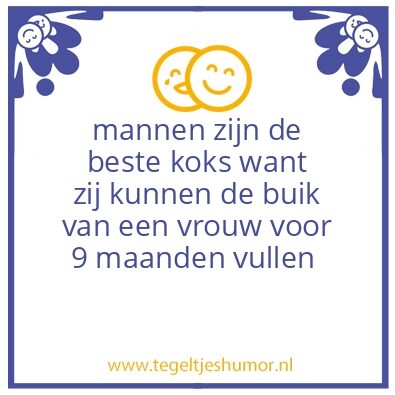 Tegeltje: kok