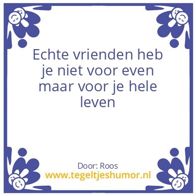 Tegeltje: Vriendschap