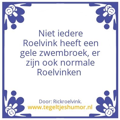 Tegeltje: “De Roelvinkjes”